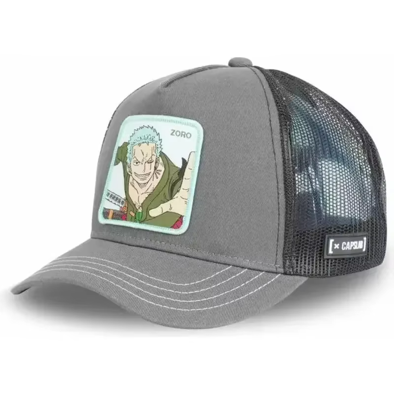 Casquette de baseball Anime One Piece Luffy Chapeau de paille Drapeau pirate Casquettes en maille un