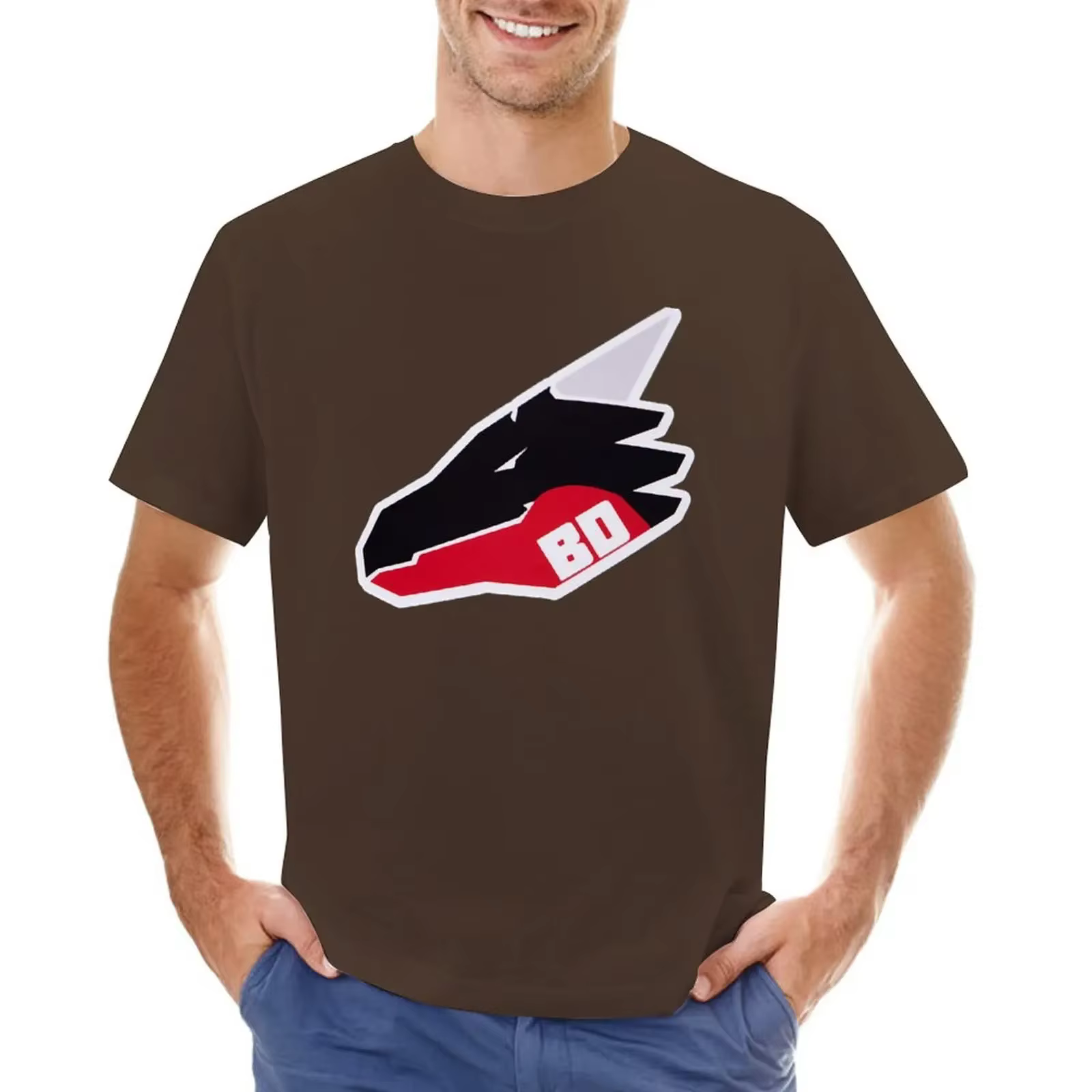 T-shirt imprimé Bad Dragon Merch pour homme, blanc, en coton, style estival
