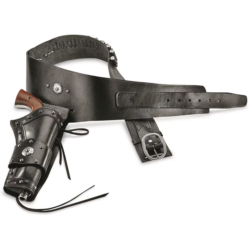 Étui de Revolver gothique Steampunk pour hommes adultes, Cowboy occidental en cuir PU noir, accessoi