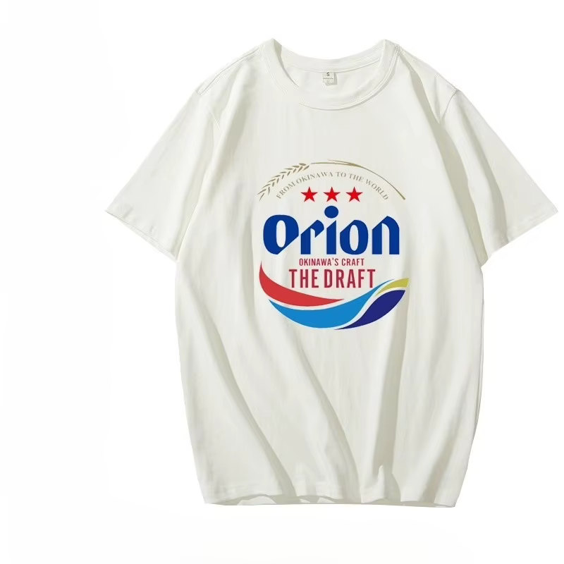 Nouveau T-shirt pour homme à manches courtes Orion été 2026, avec impression de bière d'Okinawa, pur