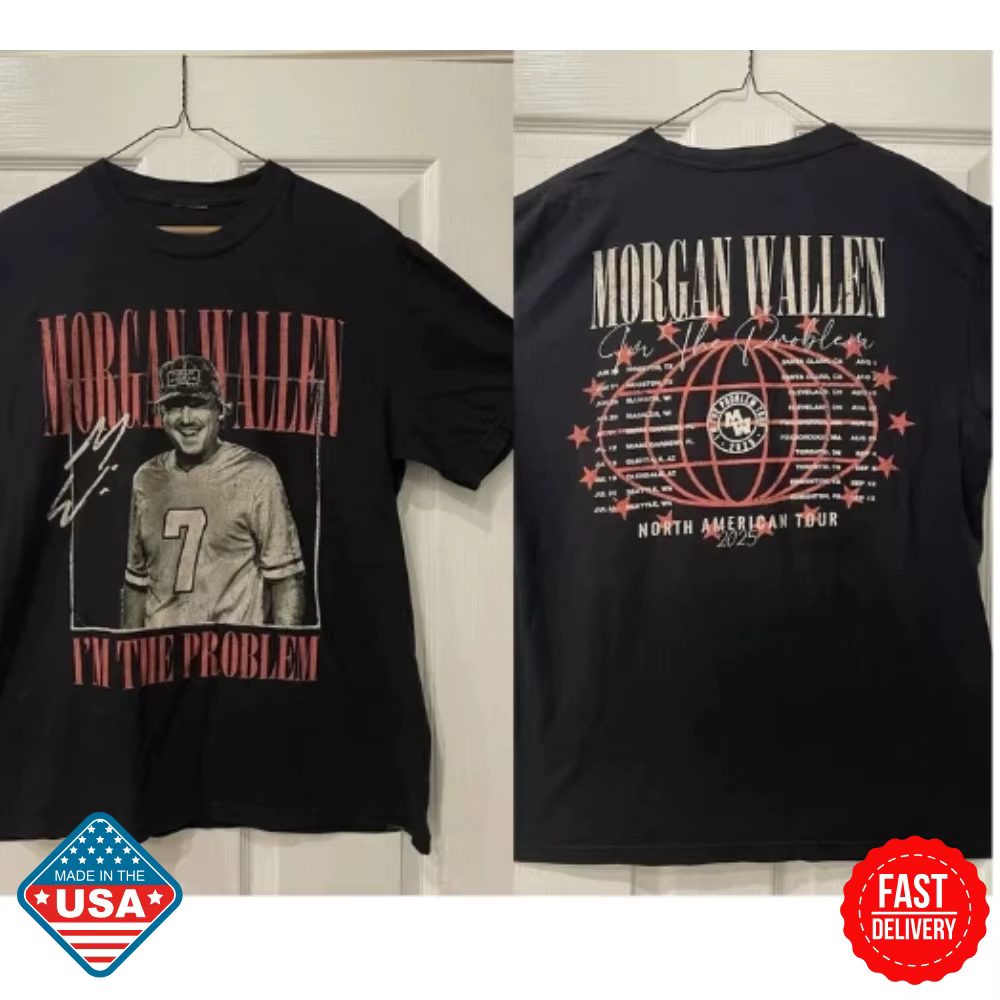 NOUVEAU et CHAUD!! Morgan Wallen je suis le problème 2025 Tour Merch T-Shirt unisexe réimpression