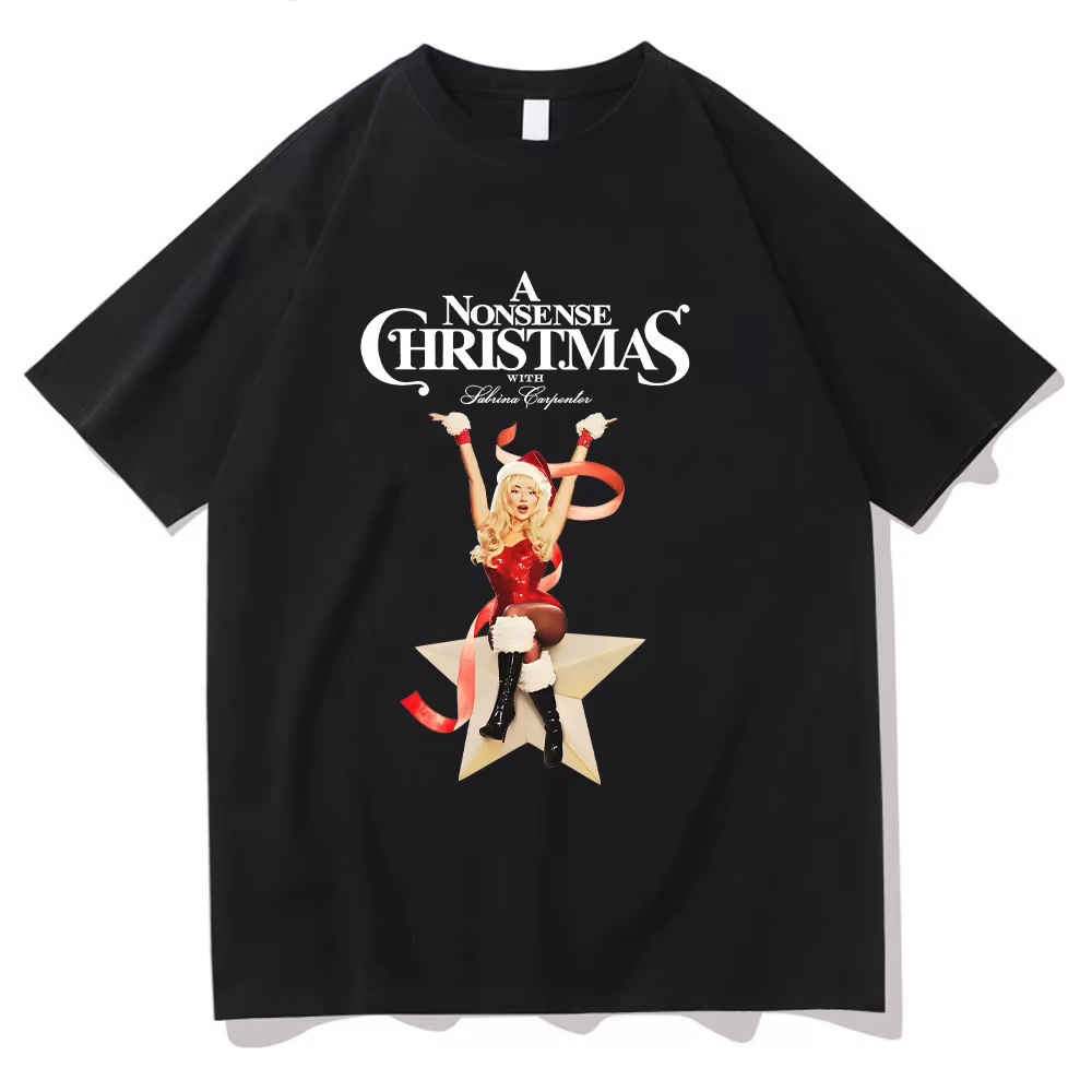 Un noël non sens avec Sabrina charpentier T-shirt nouvelle mode femmes T-shirt à manches longues cot
