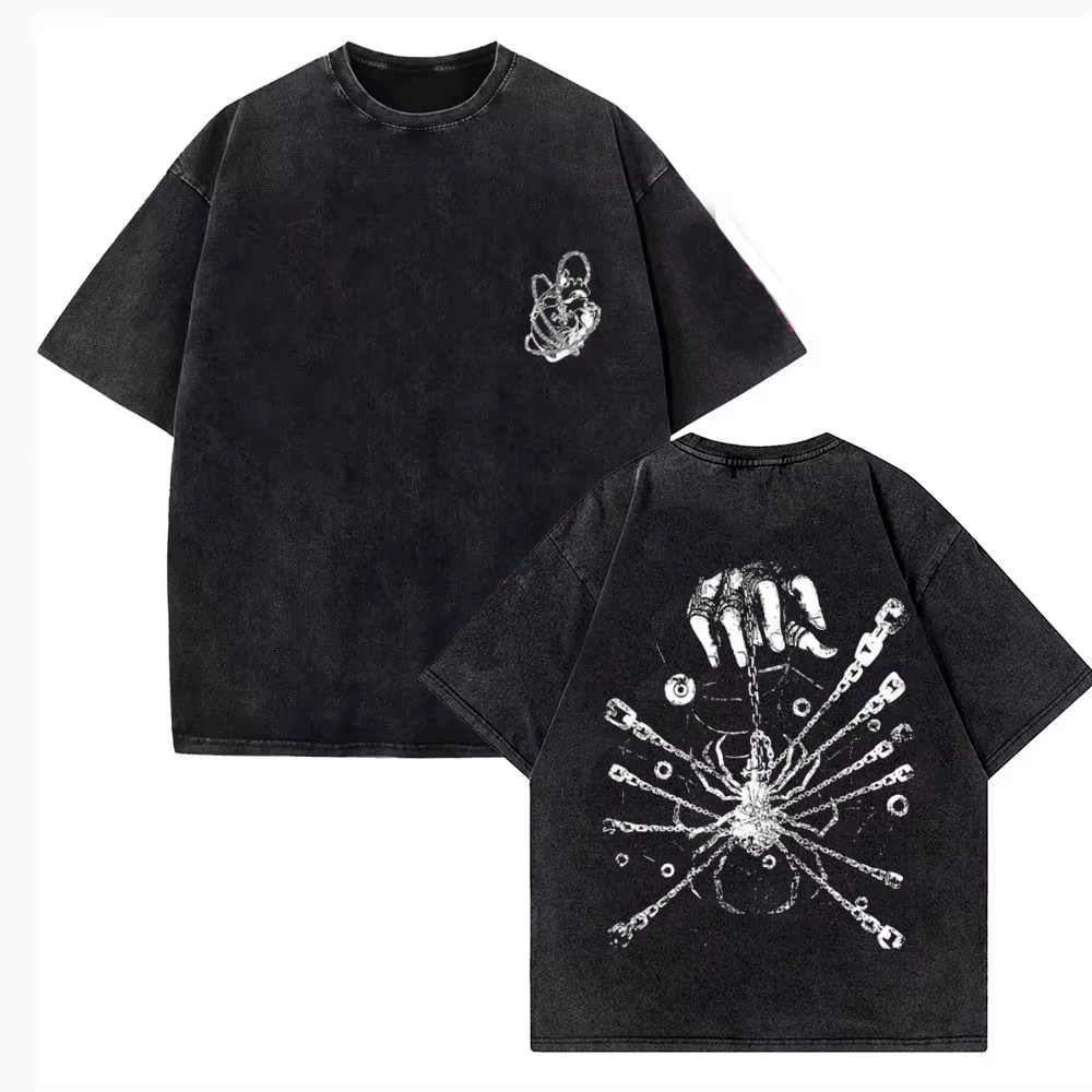 T-shirt graphique Kurapika Hunter X Hunter pour homme, vêtement d'anime à manches courtes, style vin