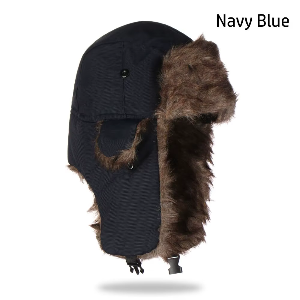 Hommes femmes fourrure oreillette casquette d'hiver russe Ushanka chapeaux d'hiver chapeau de Ski hi