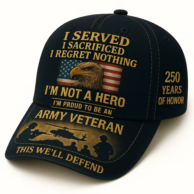 Casquette de vétéran de l'armée américaine compatible avec les vétérans et les soldats - Casquette «