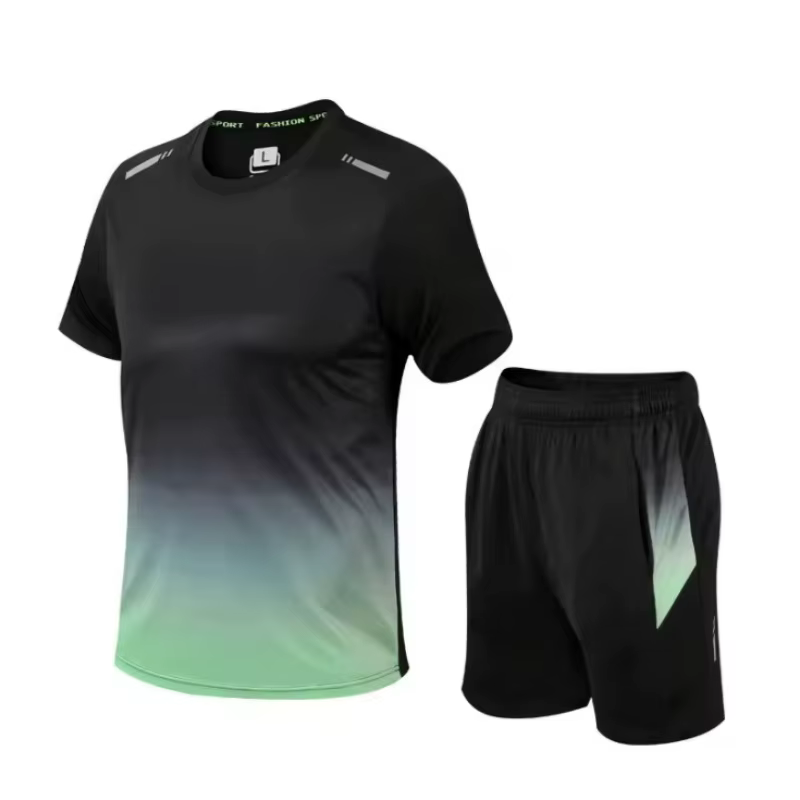 Nouveau 2025 tenue pour hommes été à manches courtes t-shirt ensemble hommes mode 2 pièces vêtements