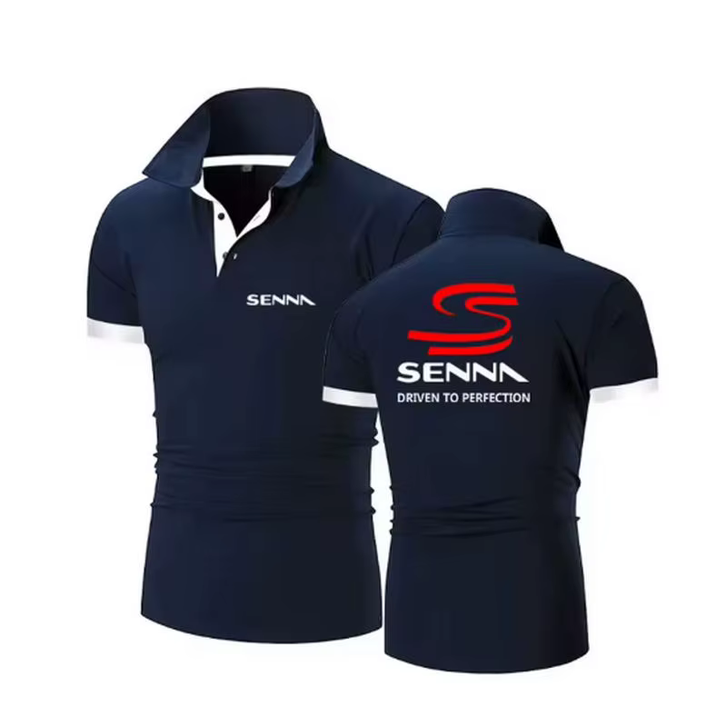 Ayrton Senna 2025 hommes nouvel été haute qualité Polos sport impression T-Shirt manches courtes mod