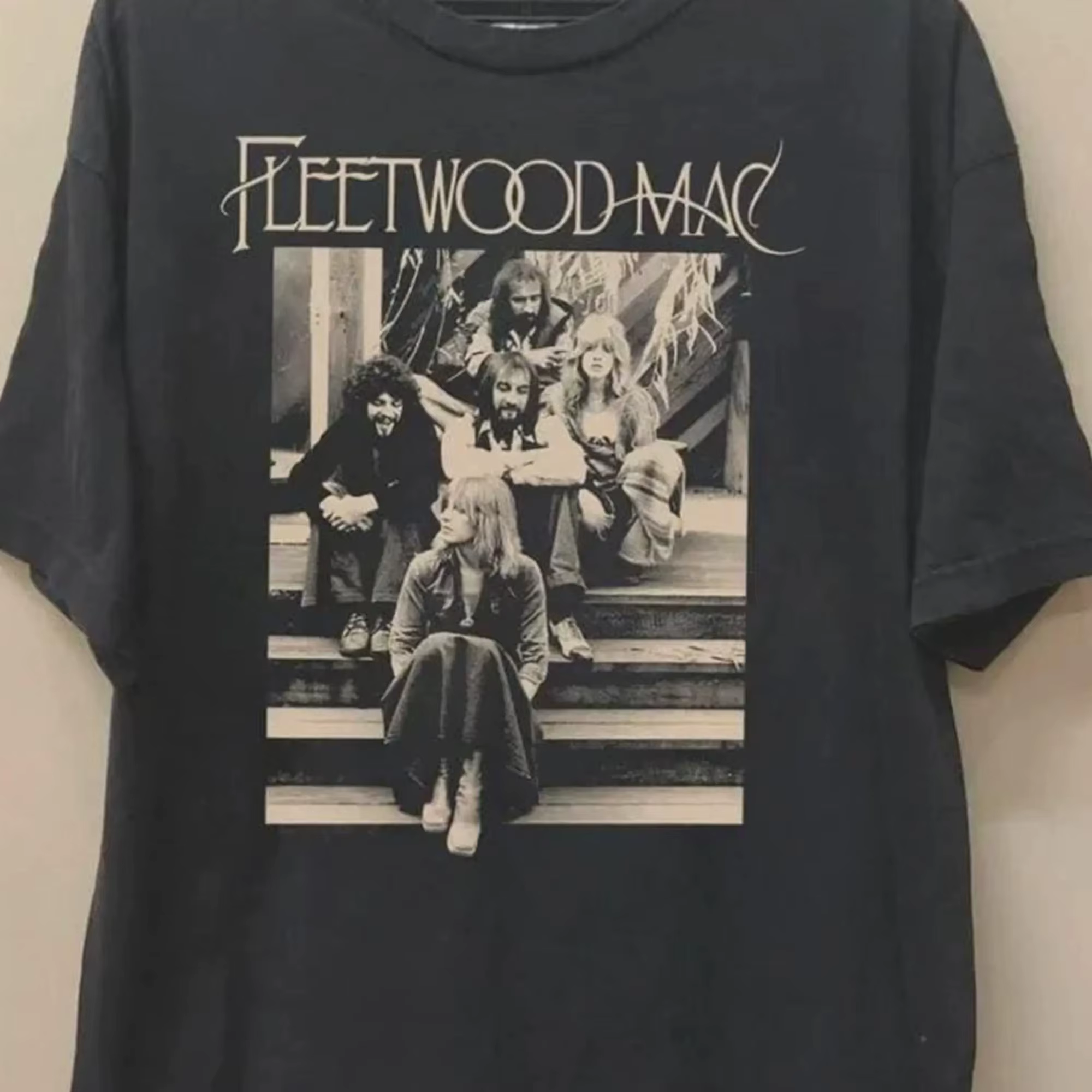 T-shirt rétro Fleetwood Mac, T-shirt à motif de groupe de rock rétro, T-shirt décontracté unisexe d'