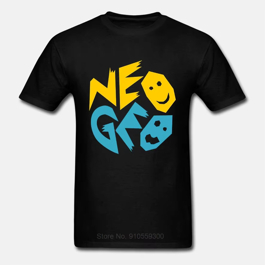 T-shirt à manches courtes pour hommes, inspiré de la console de jeu vidéo, Neo Geo SNK rétro, mode d