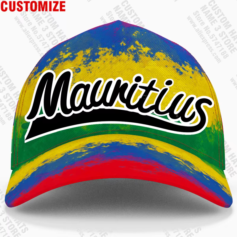 Casquette de baseball Maurice personnalisée avec nom et logo de l'équipe, chapeaux Mu, équipement de