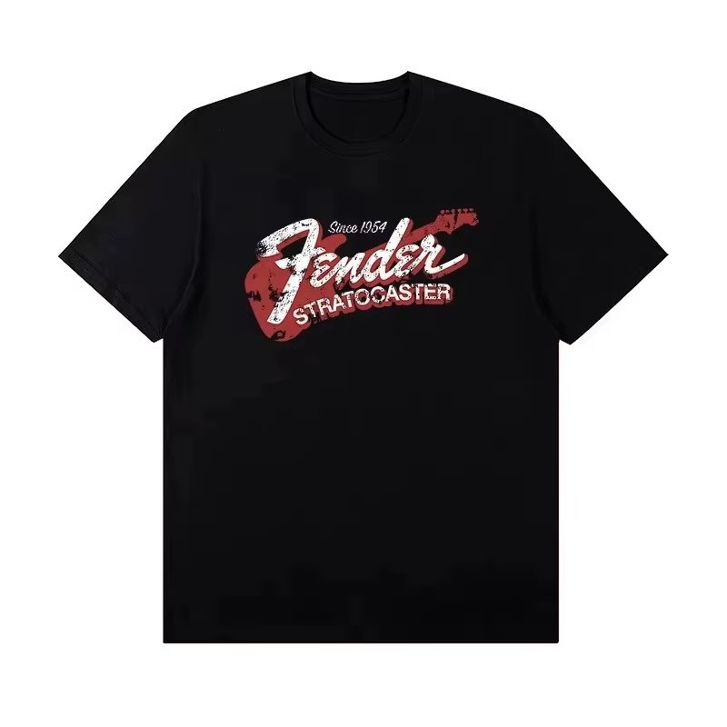 T-shirt Jimi Hendrix 2026 Nouveau motif guitare électrique en mélange de coton unisexe coupe oversiz