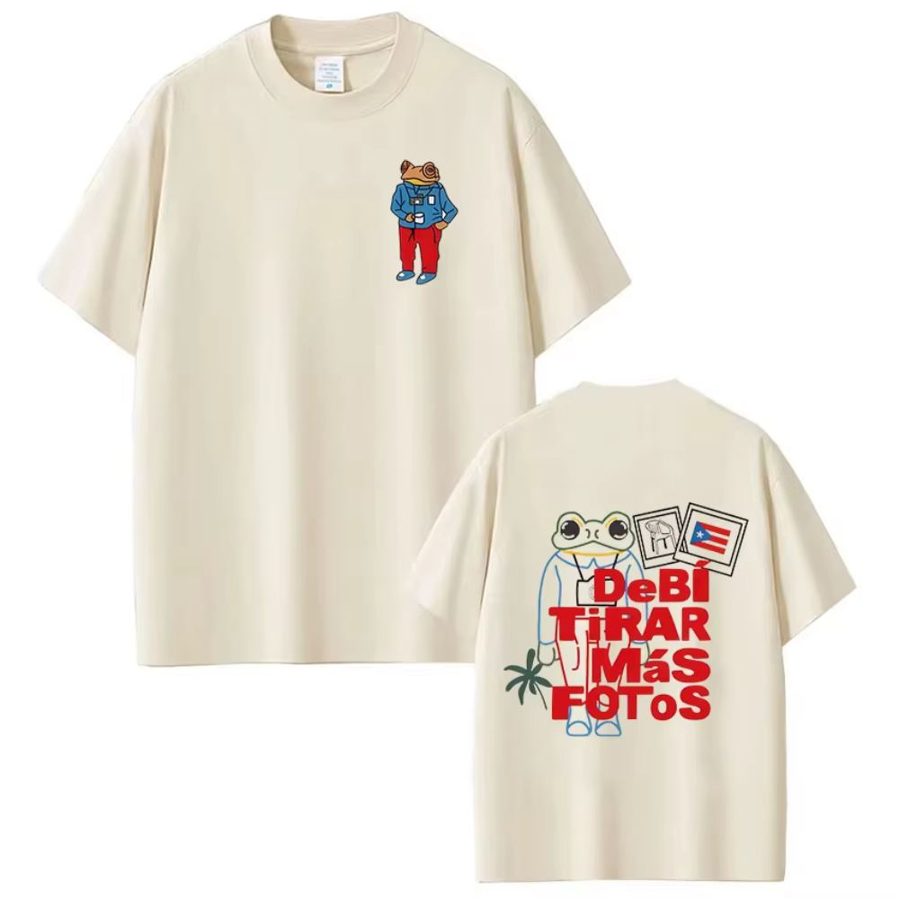 T-shirt Rapper Bad Bunny Debi Tirar Mas Fotos DTMF – Vêtements Homme Femme Mode Hip Hop Oversize Str