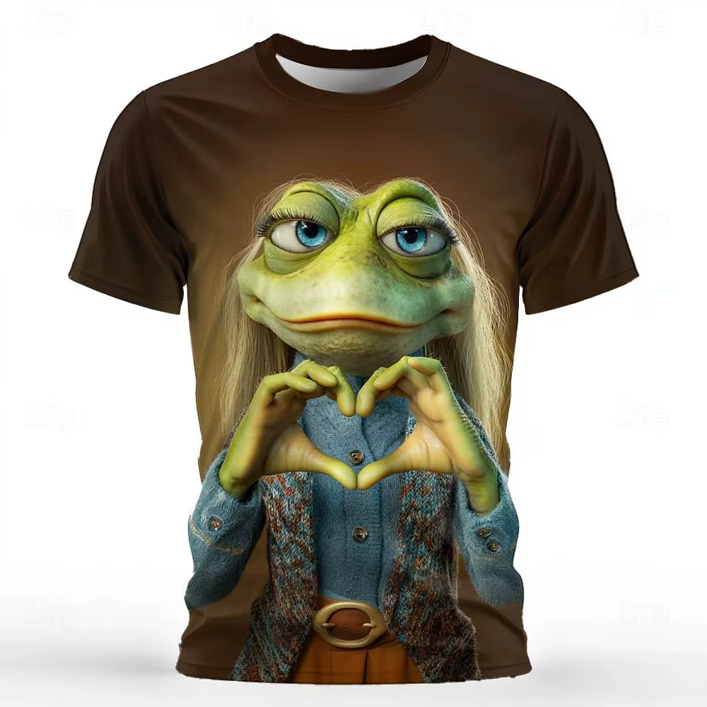 T-shirt manches courtes col ras du cou pour homme, humoristique et humoristique, imprimé en 3D, de s