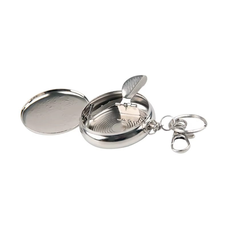 Cendrier de poche accessoires pour fumer cendrier avec porte-clés Portable Mini véhicule en acier in