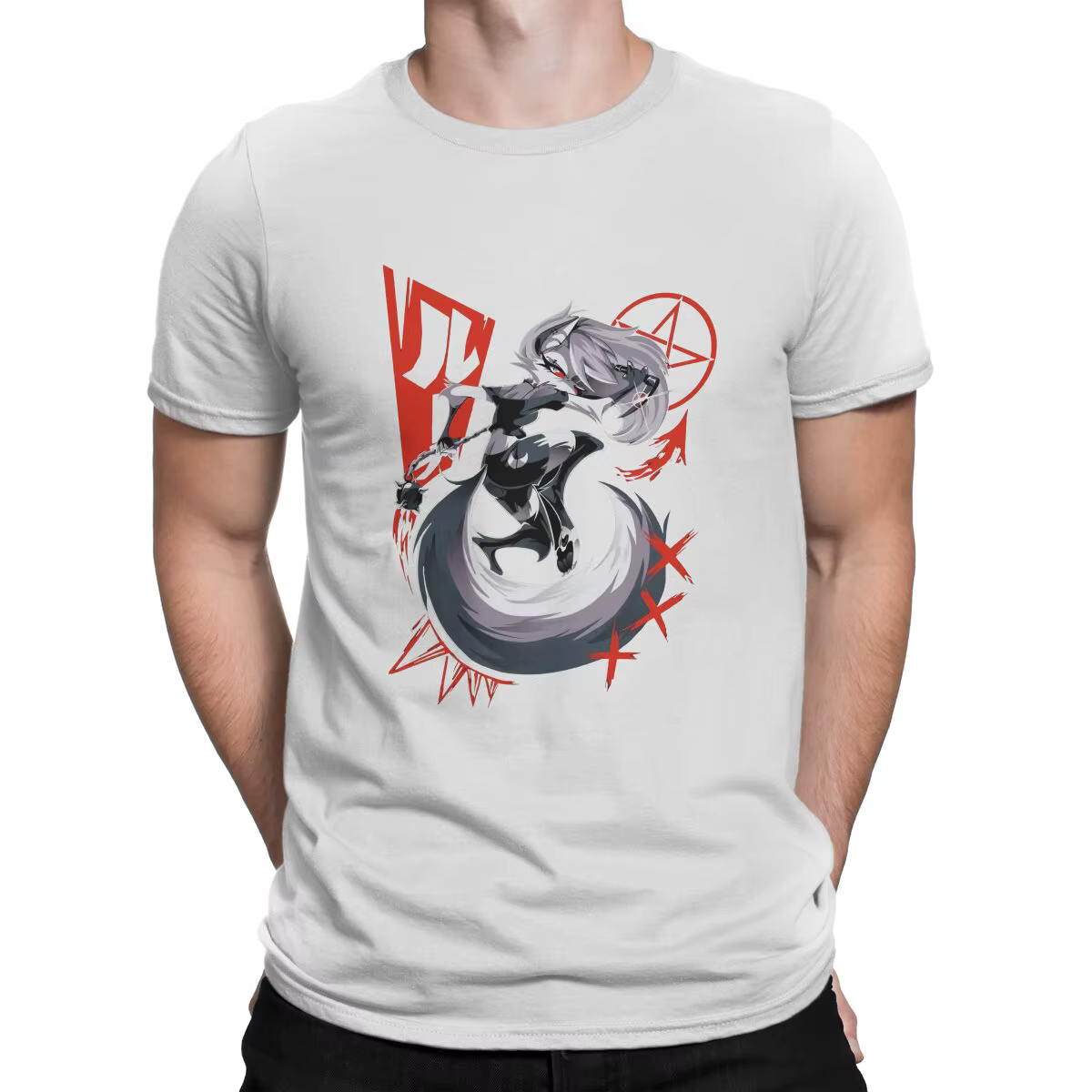 Helluva Boss Anime classique t-shirt graphique hommes hauts Vintage Homme été Polyester Streetwear H