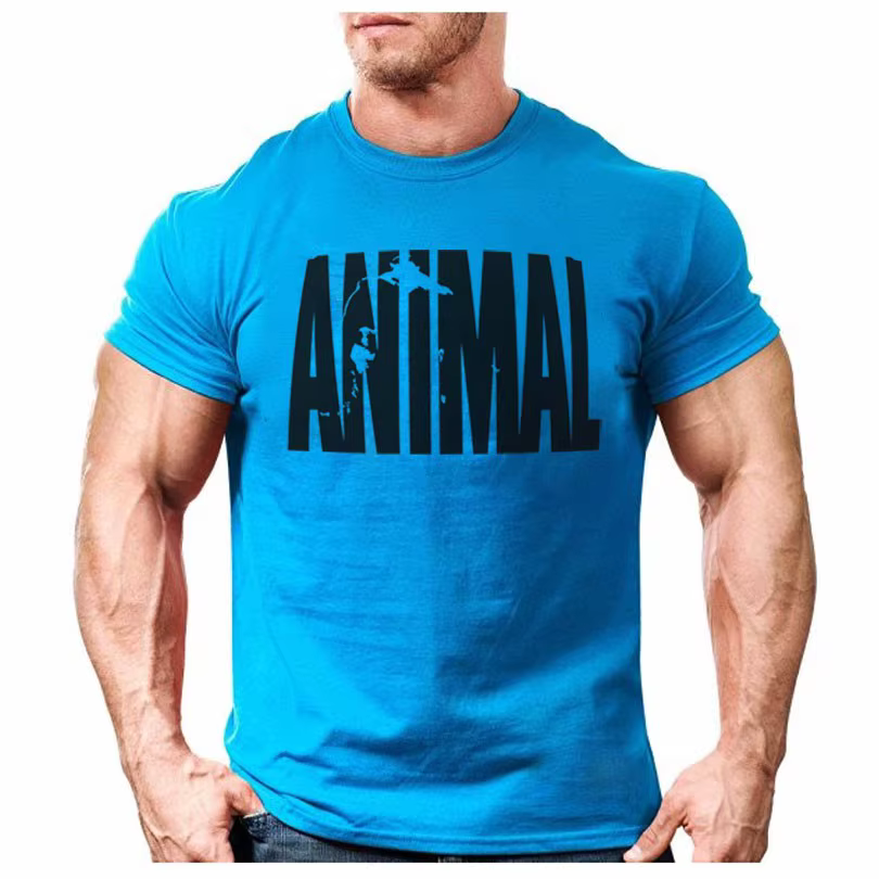 Survêtement imprimé Animal t-shirt drôle chemise musculaire tendances en 2021 Fitness coton marque v