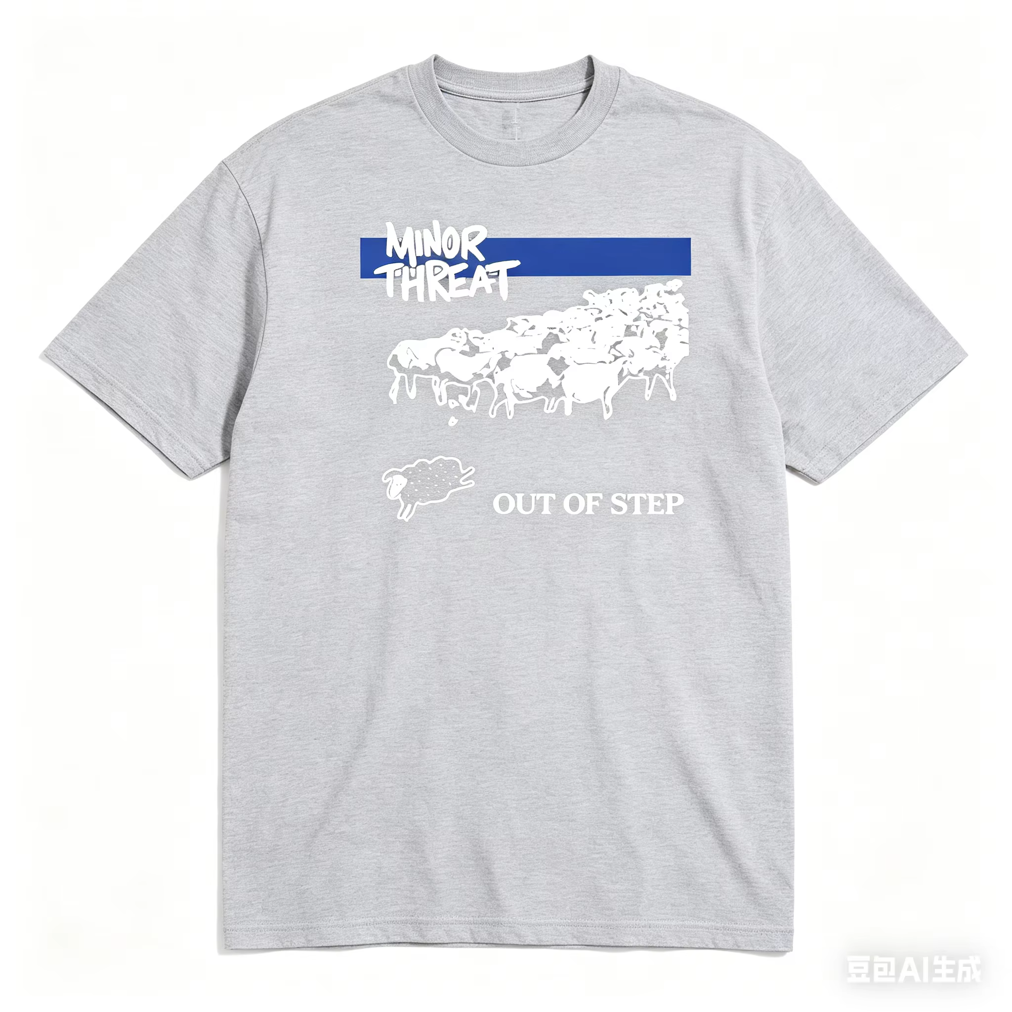T-shirt Minor Threat, album Out of Step, t-shirt graphique du groupe de punk hardcore américain, ten