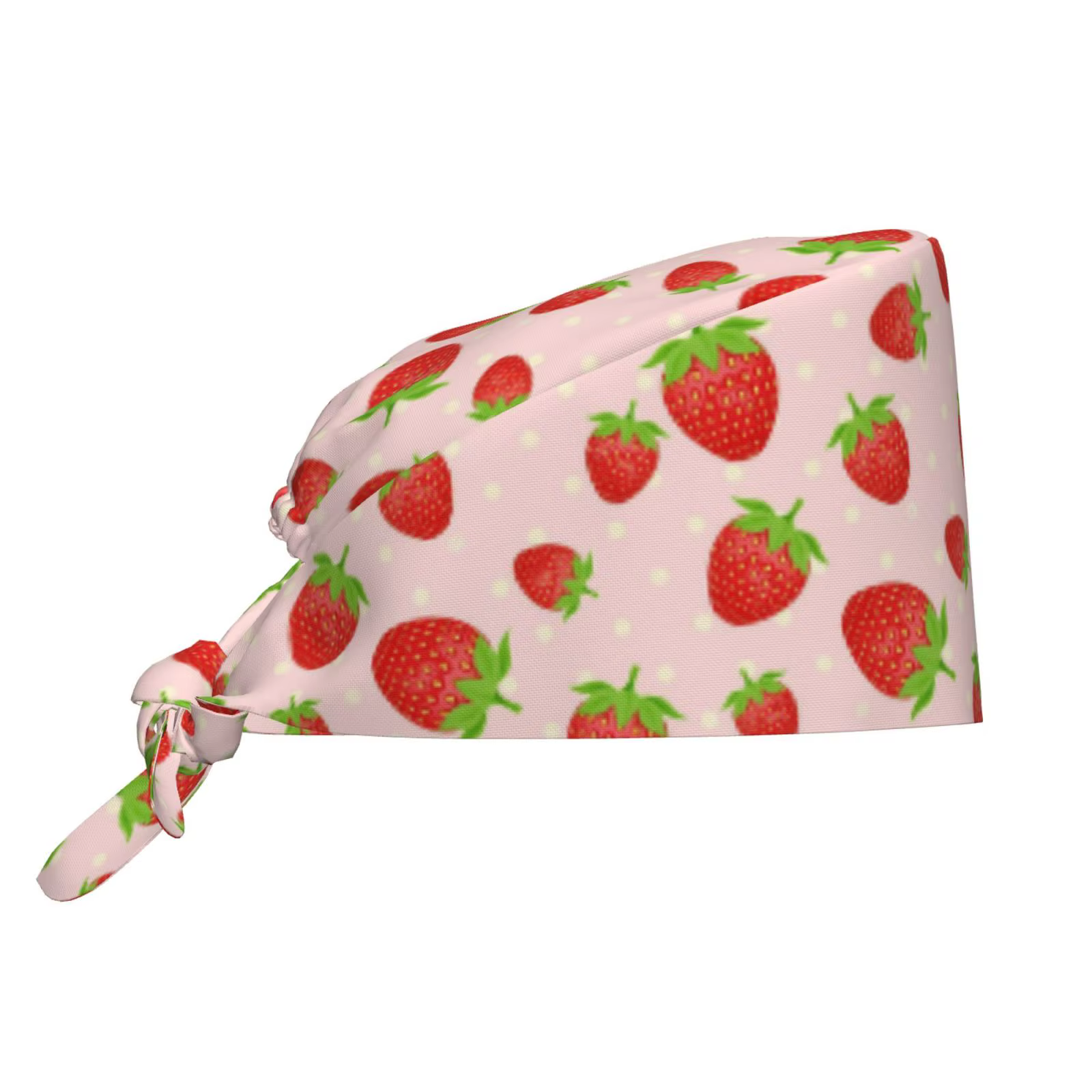Casquette de travail imprimée rose fraise pour hommes et femmes, casquette chirurgicale pour infirmi