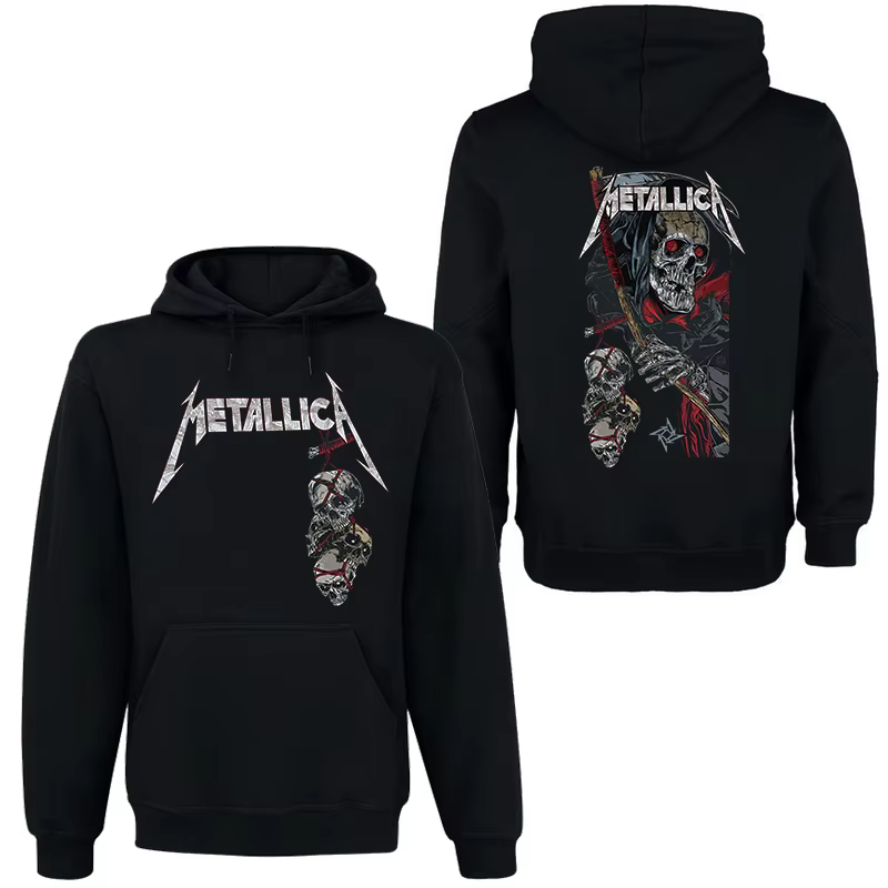 METALLICA Band Rock Dark Wind Sweat à capuche pour hommes Street Hip Hop Top Pull à capuche conforta