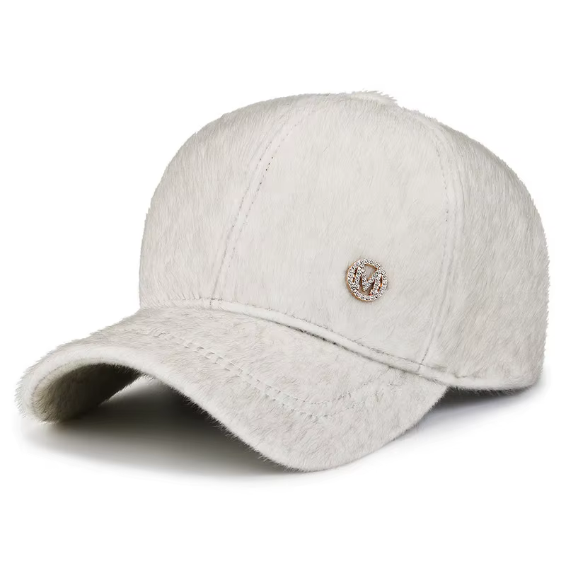 Casquette de baseball FS Luxury gris et violet pour hommes, chapeaux longs en peluche pour femmes, s