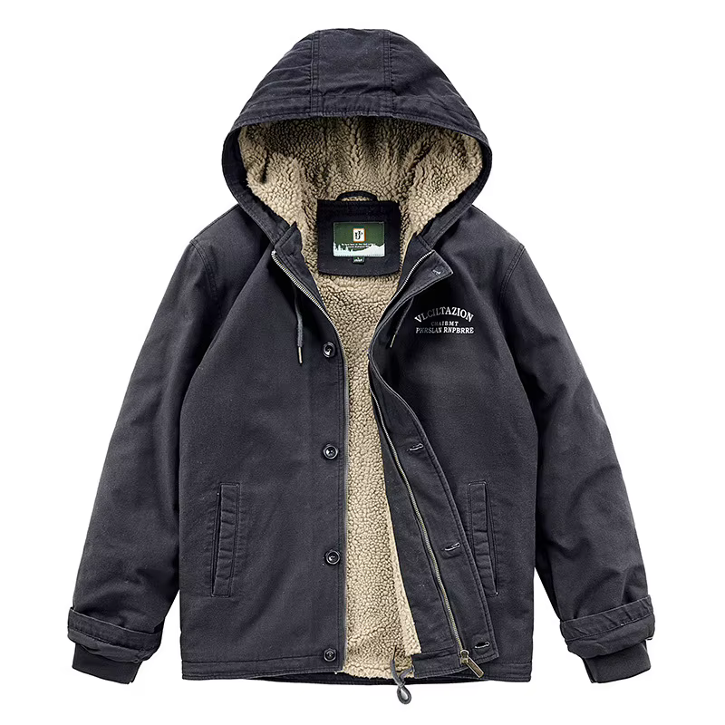 Veste rembourrée en coton pour hommes, épaisse, coupe-vent, chaude, à capuche, Streetwear, à la mode