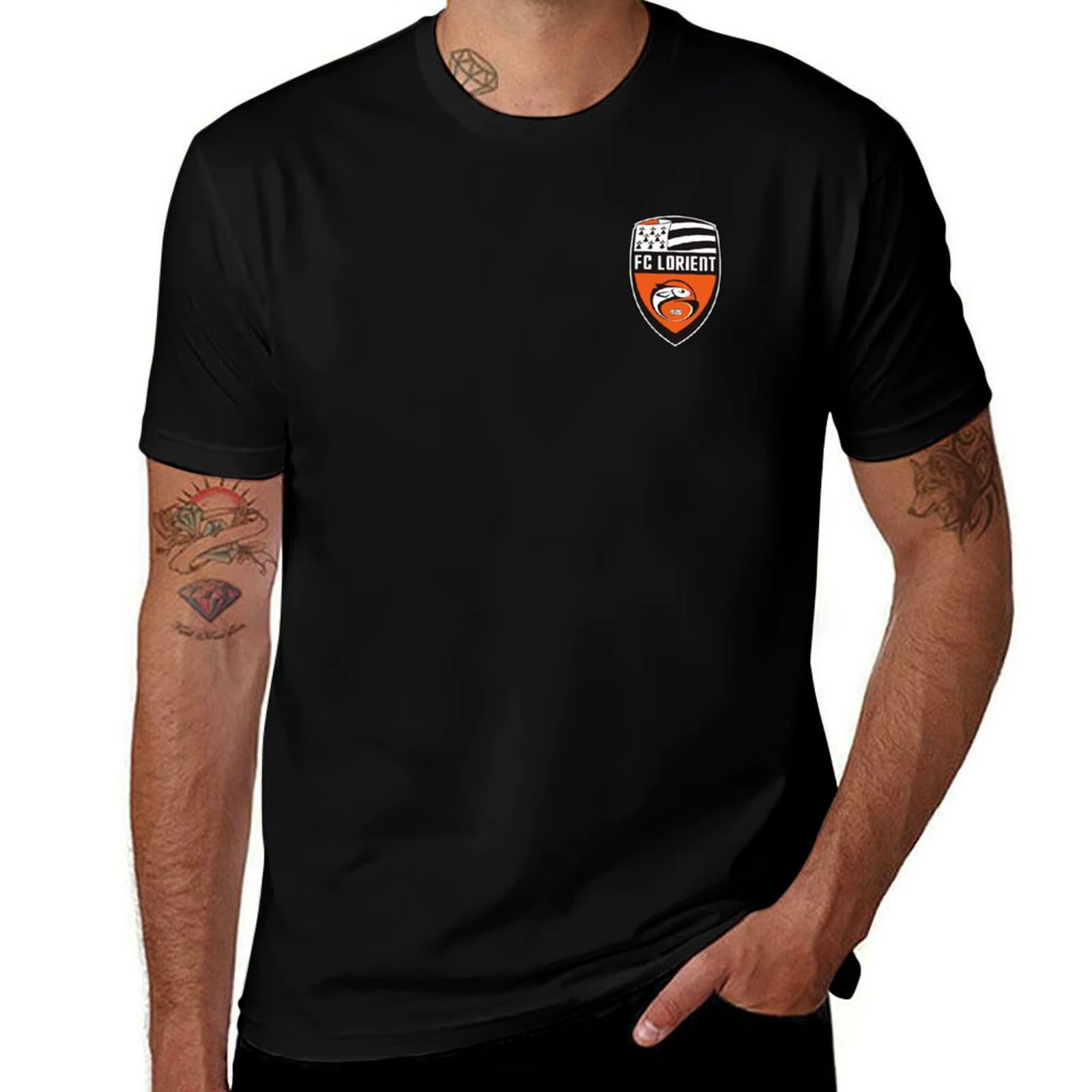 Chemise T-Shirt chemises t coton homme t FC Lorient décontracté pour hommes