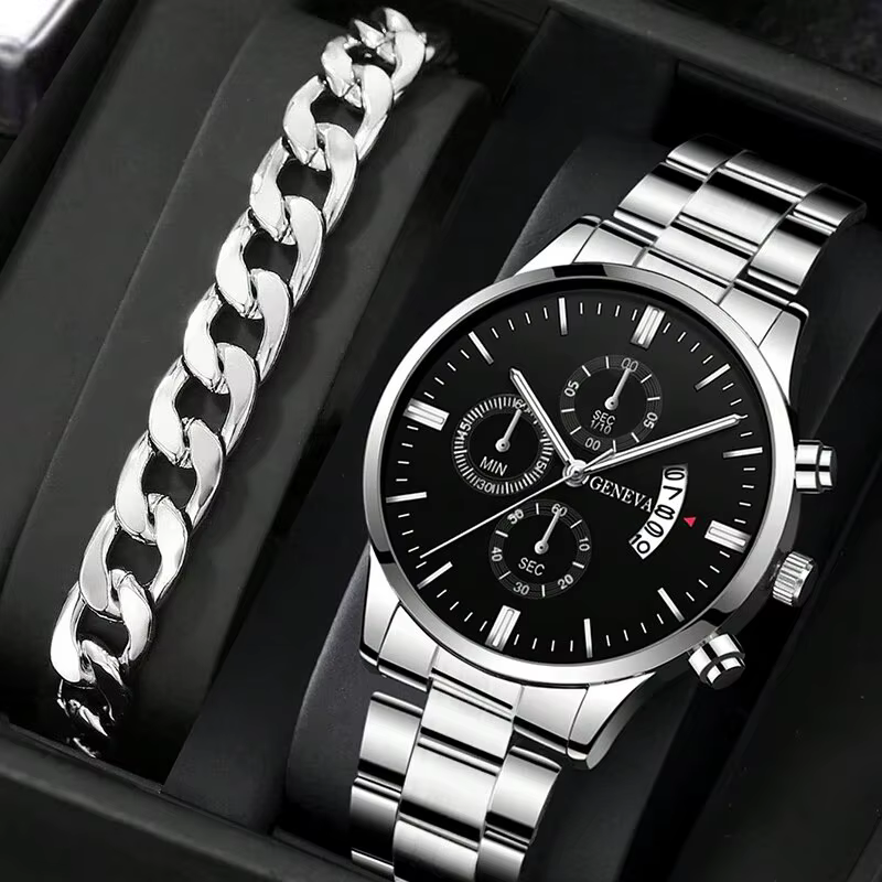 Mode hommes montre de luxe calendrier Quartz montre-Bracelet montres d'affaires homme horloge mâle B