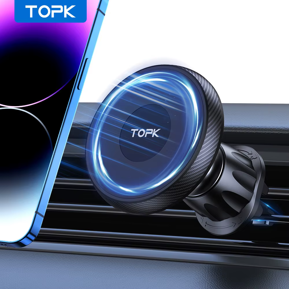 TOPK pour support de téléphone de voiture Magsafe, magnétisme puissant, qualité supérieure, crochet 