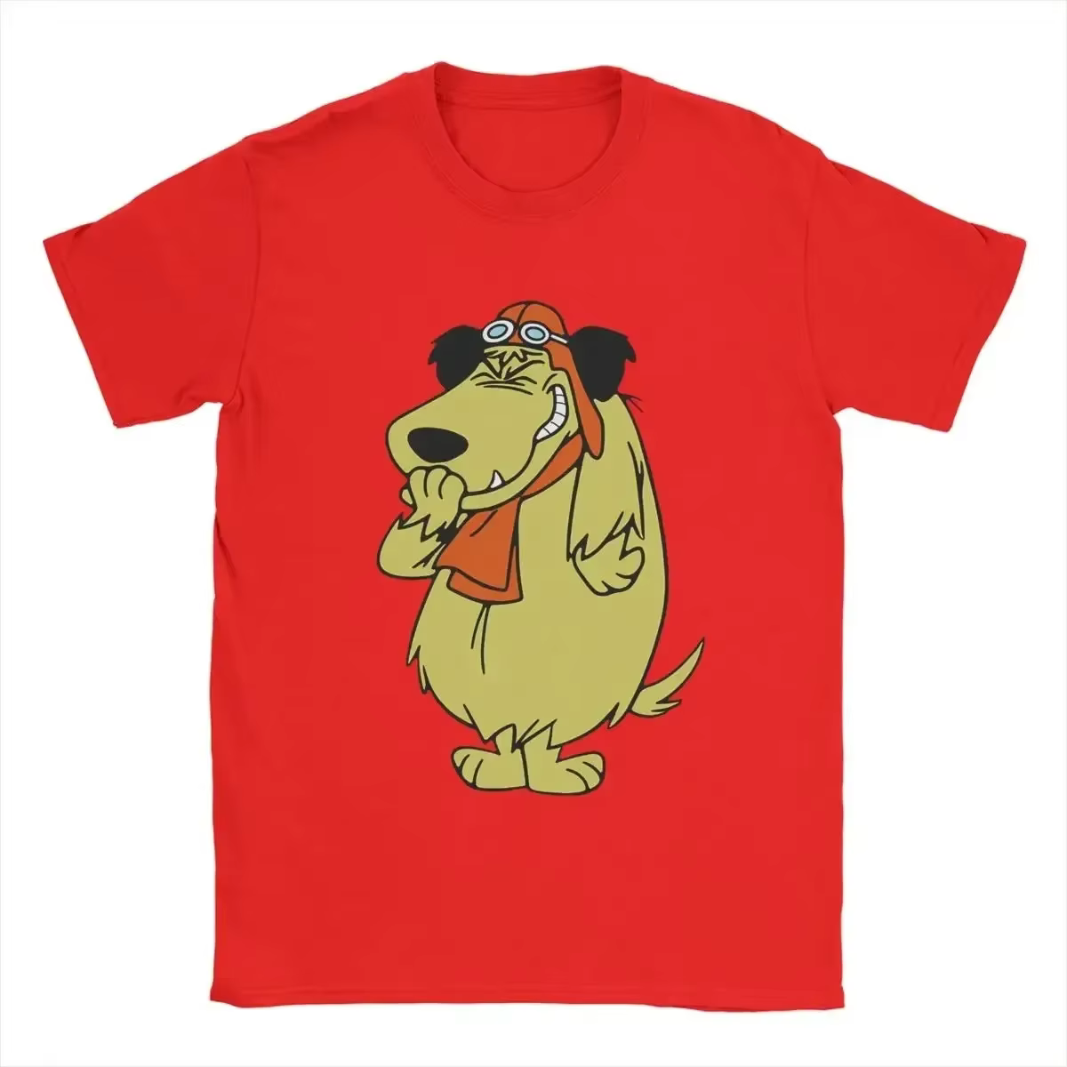 Muttley Wacky Races hommes T-Shirt dessin animé drôle coton t-shirts col rond à manches courtes t-sh