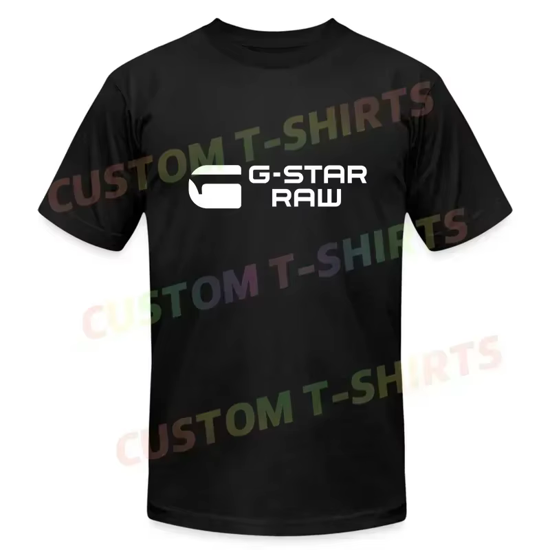 T-shirt décontracté pour hommes, T-shirt avec Logo G-Star Raw, graphique, manches courtes, été, 100%