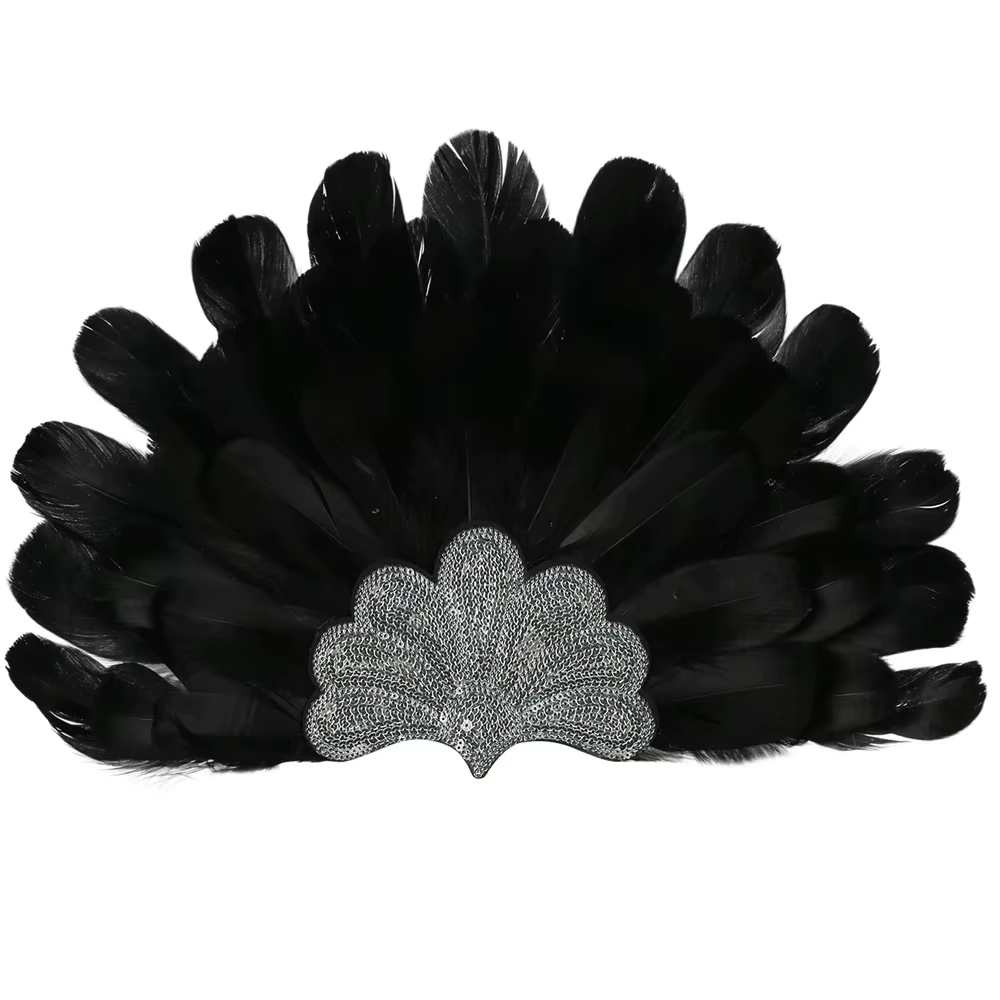 Coiffe en plumes pour Mardi Gras, bal de promo, fêtes, carnavals, bals masqués, coiffure et accessoi