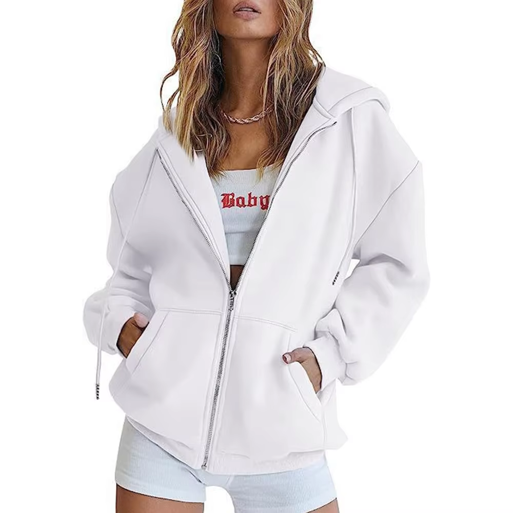 Sweat à capuche à fermeture éclair pour femmes, nouveau sweat-shirt décontracté, Style fermeture écl