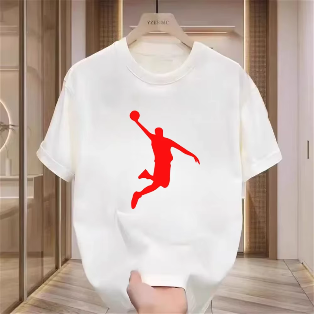 Nouveau T-shirt Jordan imprimé de luxe créatif pour hommes, en coton de haute qualité, style décontr