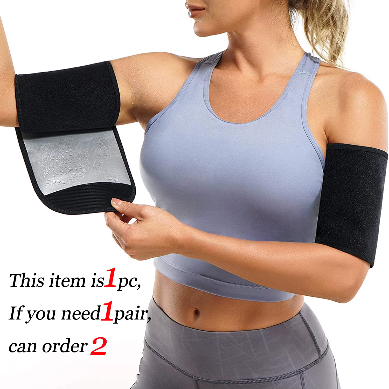 Coupe-bras pour femmes, bandes façonnant les bras, Sauna, sueur, 1 pièce