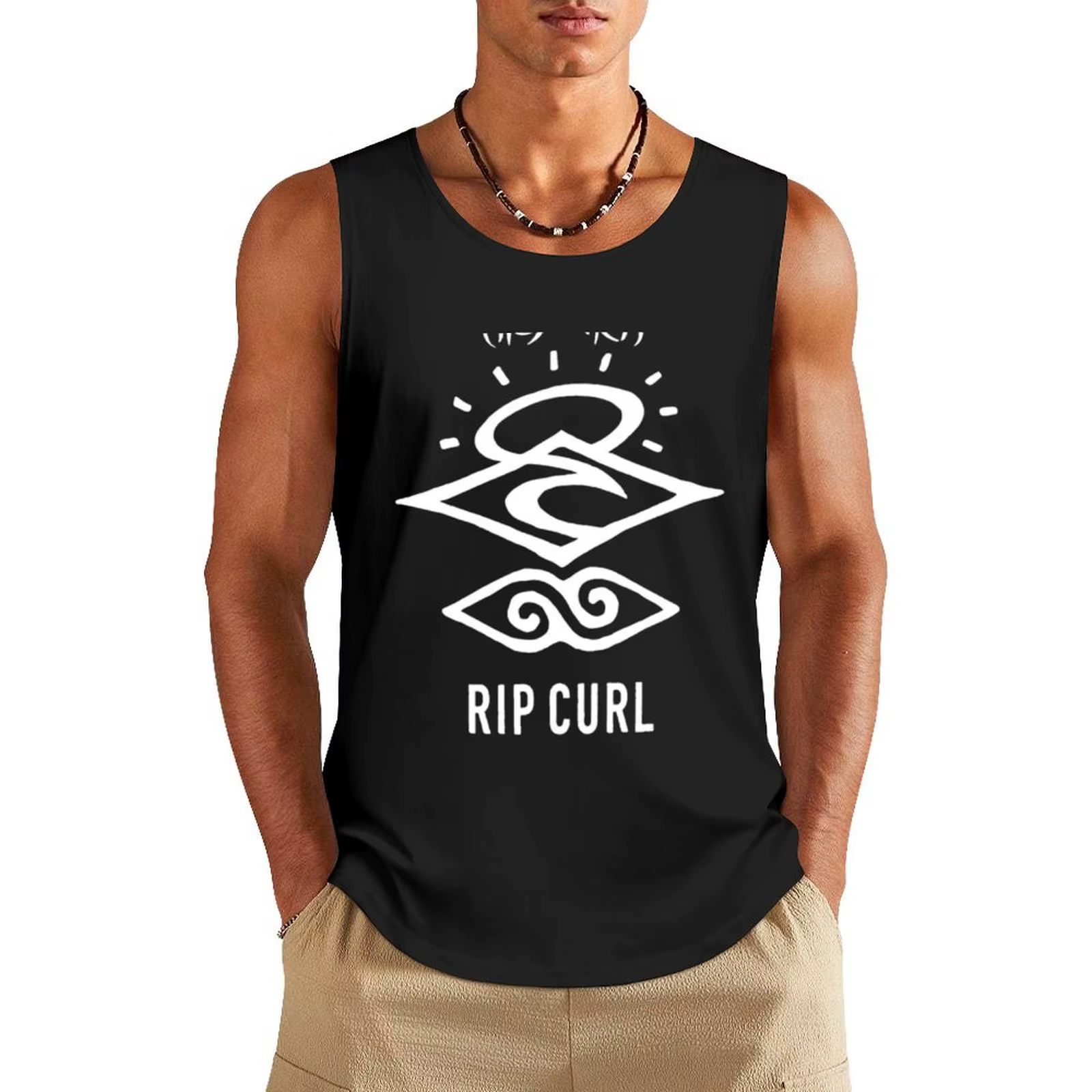 LOGO-RIPCURL LOGO débardeur sans manches hommes haut été vêtements sexy hommes