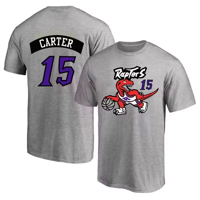 Version rétro Toronto n° T-shirt Vince Carter pour hommes et femmes, vêtements d'été 100 coton, haut