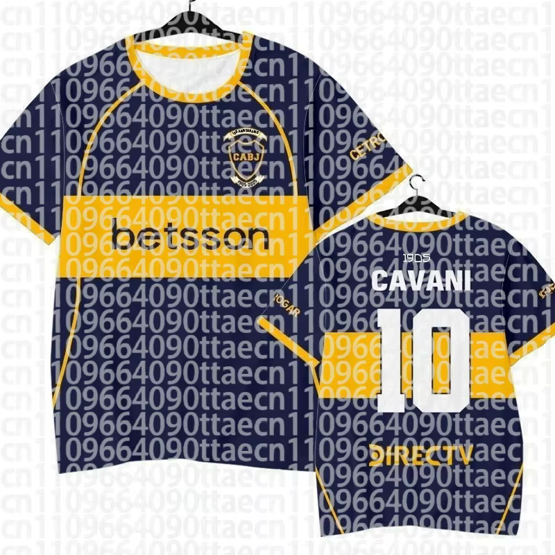 T-shirt décontracté ample imprimé en 3D de l'équipe de football Boca Juniors été 2026 pour hommes et
