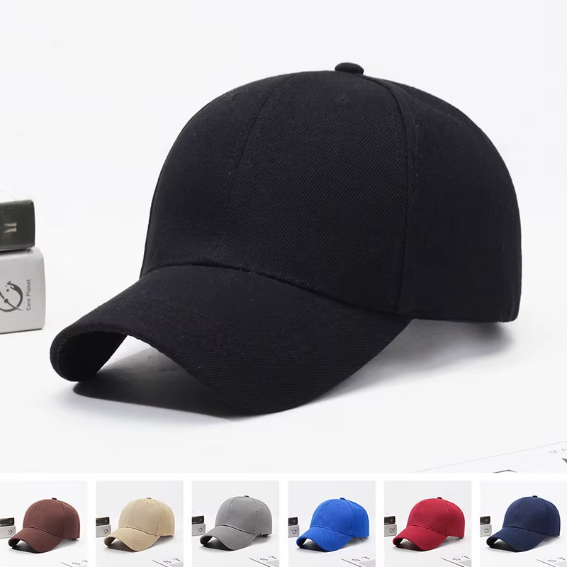 Casquette noire couleur unie Casquette de Baseball casquettes Snapback Casquette chapeaux ajustés dé