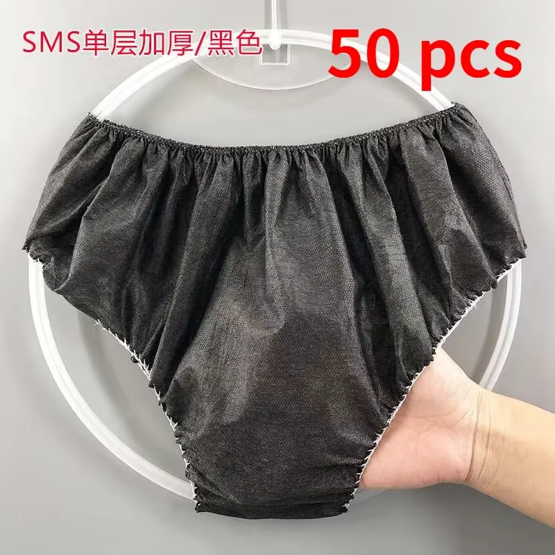 Culotte jetable respirante en tissu Non tissé pour femmes et hommes, slips sans lavage pour voyages 