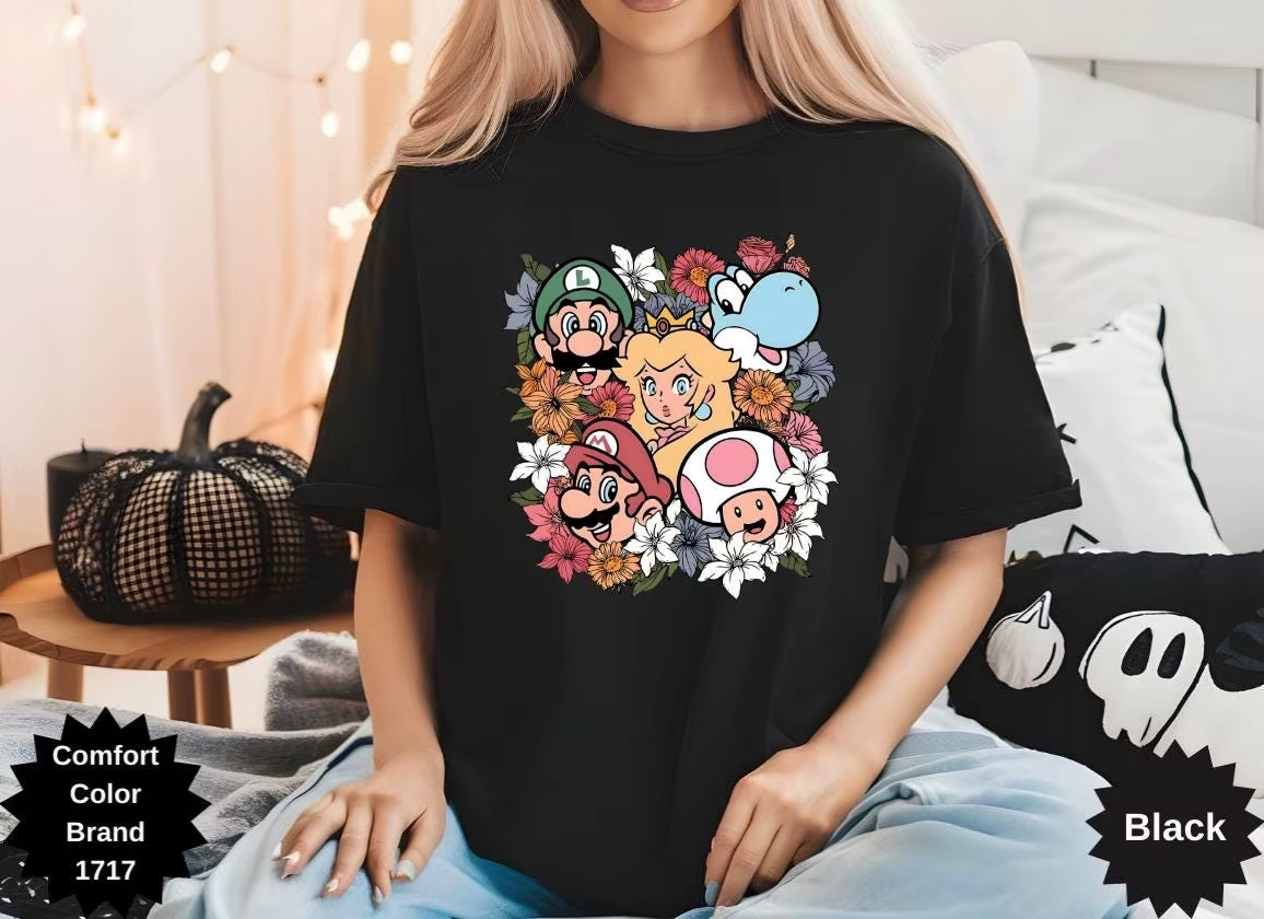 T-shirt d'anniversaire Super Mario Bros, T-shirt du film Super Mario Bros, Nouveauté été 2026, T-shi
