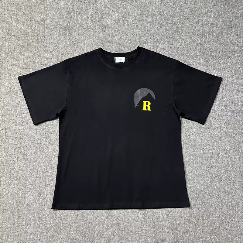 Nouveau T-shirt RHUDE 2026 décontracté et ample à manches courtes avec imprimé lettres pour hommes e