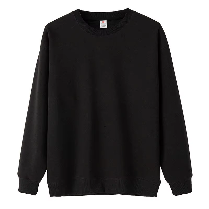 Sweat-shirt épais en polaire épaisse, épais, unisexe, couleur unie, col rond, surdimensionné, Vintag