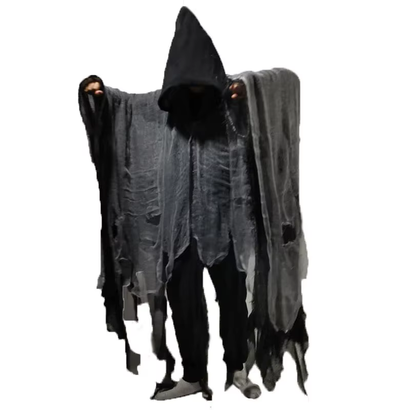 Cape à capuche pour Halloween, Costume pour adultes, sorcière, Vampire, Cosplay, fête, thème d'horre