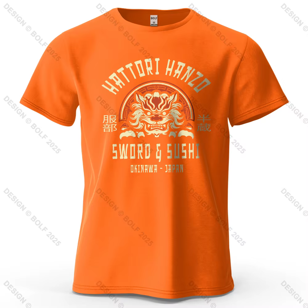 T-Shirt homme imprimé guerrier samouraï 100% coton surdimensionné Art culturel t-shirts graphiques p