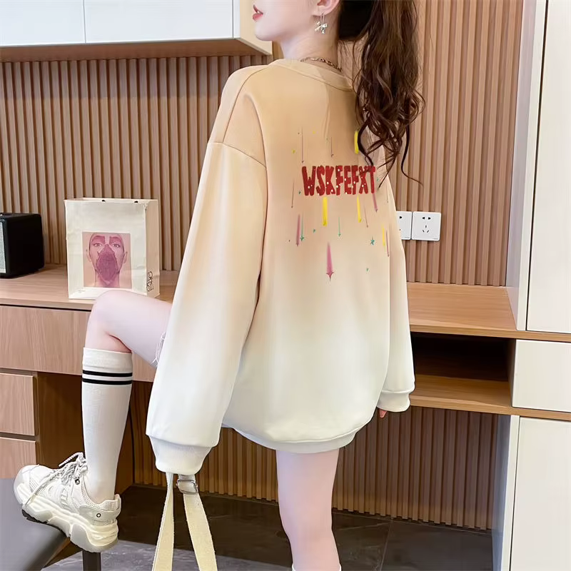 Tie Dye Femmes Sweatshirts Baggy Pas Cher 2000s Nouveauté Designer Vêtements coréens Mode Dégradé De