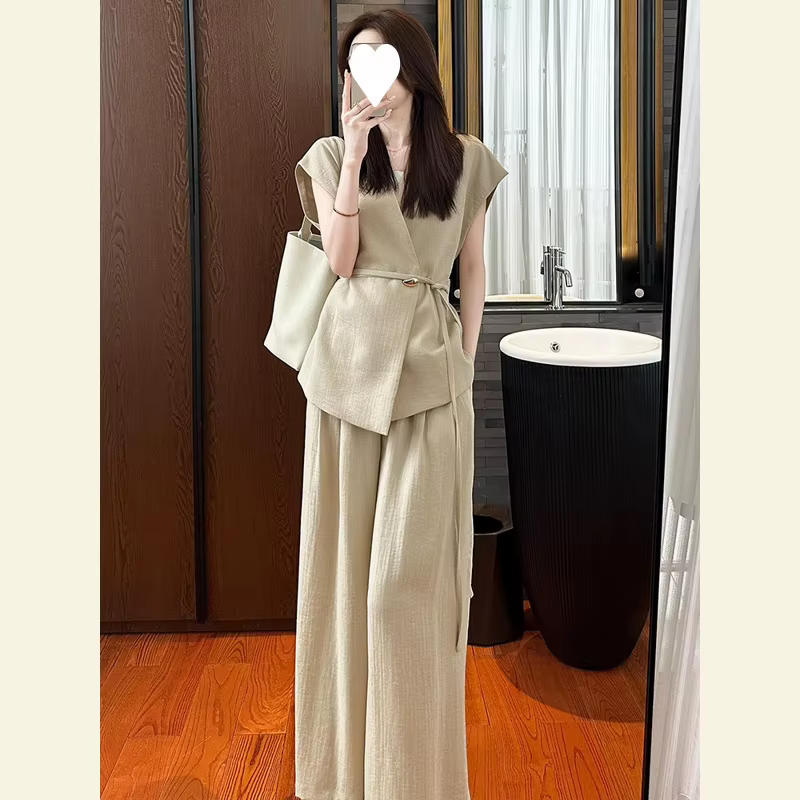 2025 nouveau Streetwear kaki femmes veste + tempérament pantalon 2 pièces ensemble japonais coréen é