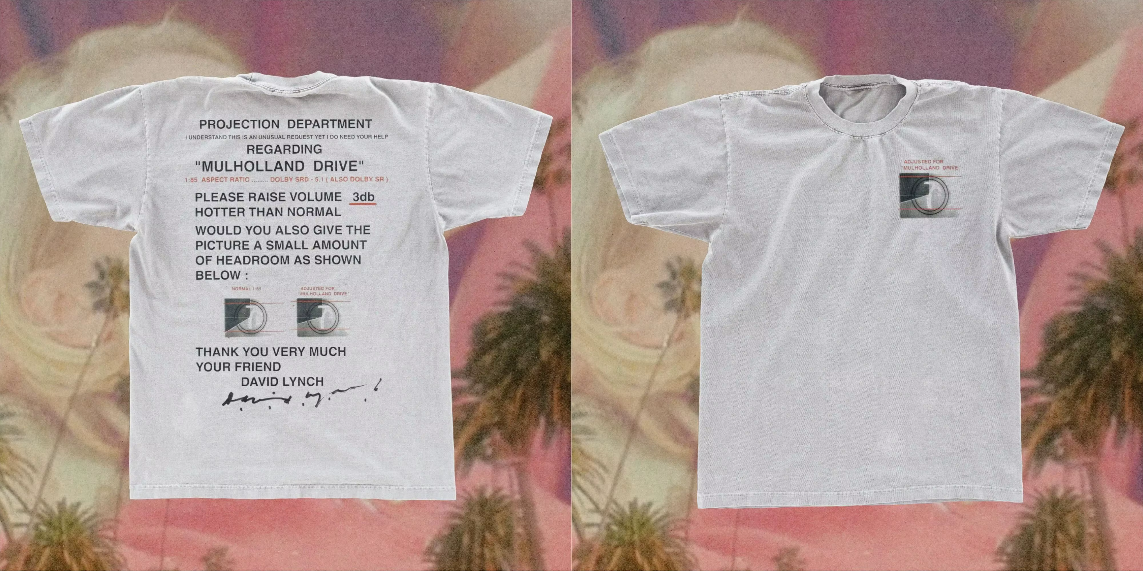T-shirt décontracté et ample David Lynch : Explication de la projection du film Mulholland Drive – S