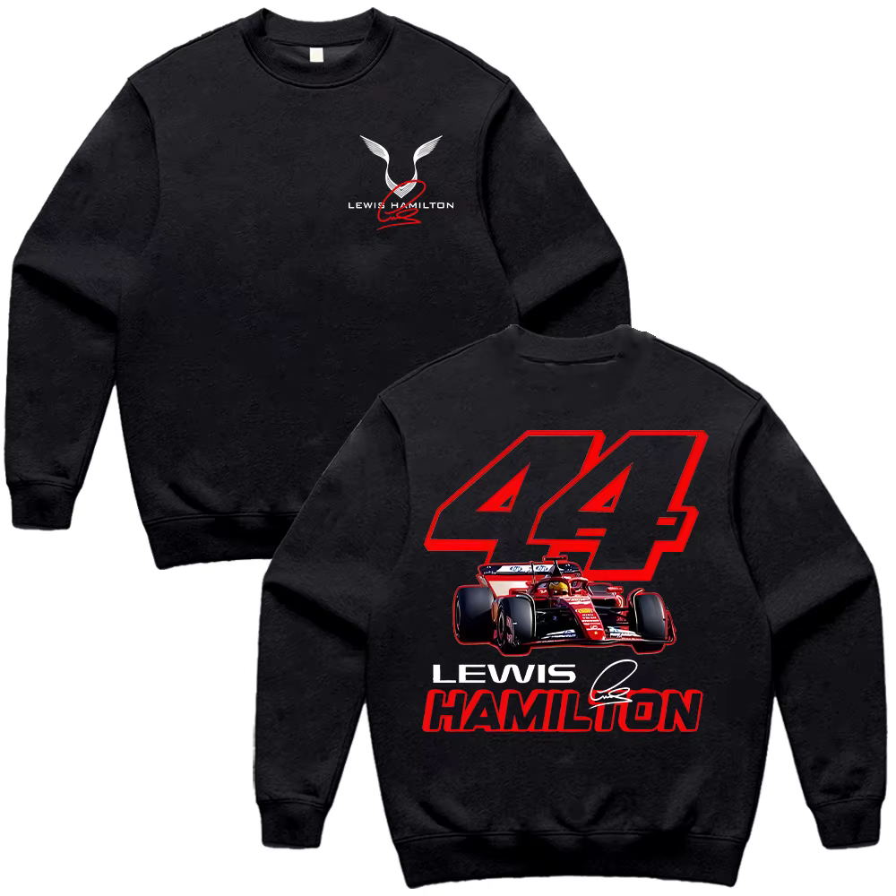 Sweat-shirt à col rond Lewis Hamilton Racing 44 pour femmes et hommes, sweat-shirt à manches longues