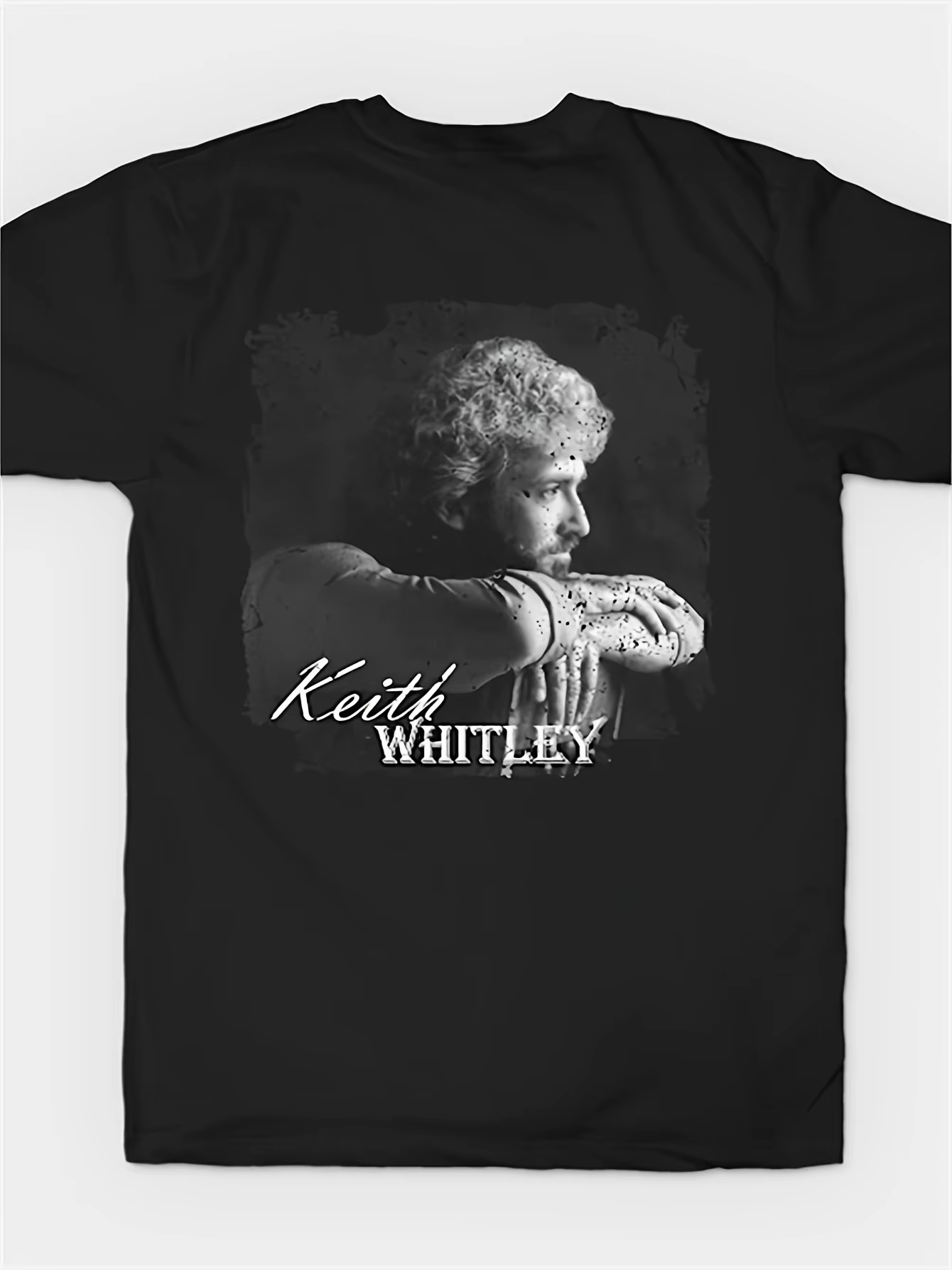 KEITH WHITLEY - Nouveau t-shirt noir avec imprimé, tissu de couleur unie 180G, chemise streetwear po