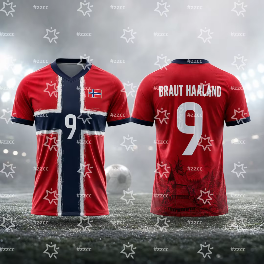 Maillot de football de l'équipe nationale norvégienne 2026 – Tenue de match et d'entraînement – T-sh